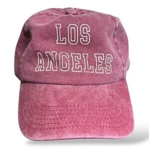 Girls' Los Angeles Baseball Hat - Red/Maroon